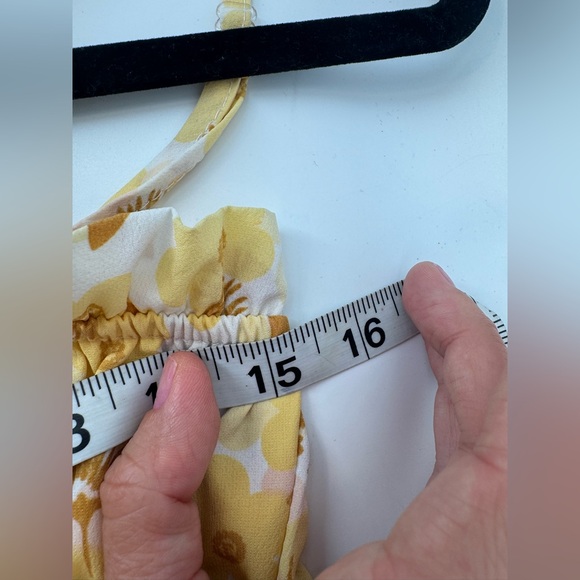 Sabo Skirt NWT Cut Out Mini Yellow Flowers Dress XS - Picture 6 of 7